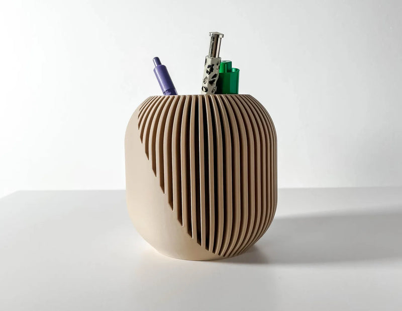 Load image into Gallery viewer, The Olas Pen Holder | Desk Organizer and Pencil Cup Holder | Modern Office and Home Decor
