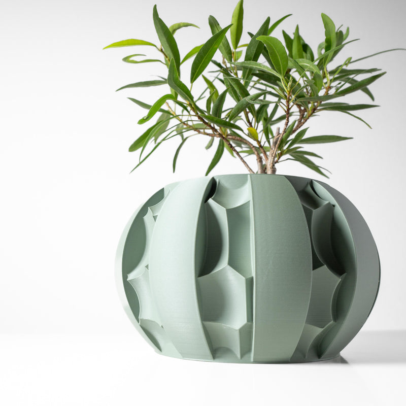 Load image into Gallery viewer, The Erna Planter Pot with Drainage Tray | Modern and Unique Home Decor for Plants and Succulents
