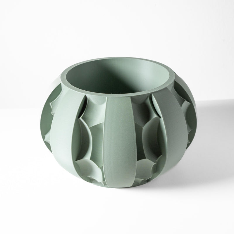 Load image into Gallery viewer, The Erna Planter Pot with Drainage Tray | Modern and Unique Home Decor for Plants and Succulents
