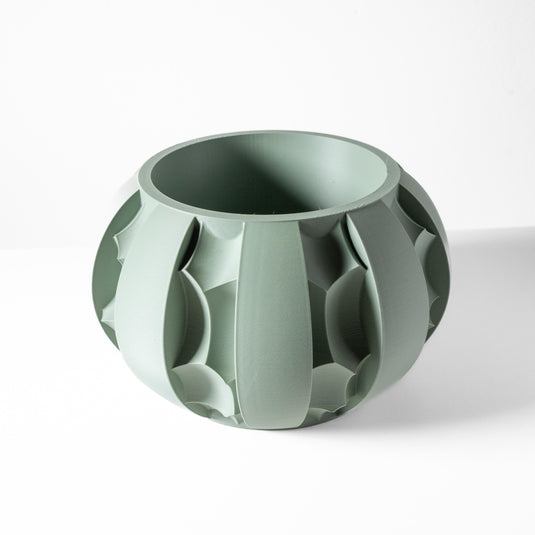 The Erna Planter Pot with Drainage Tray | Modern and Unique Home Decor for Plants and Succulents