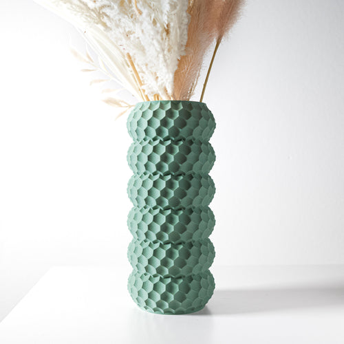 The Okos Wave Vase, Modern and Unique Custom Home Decor for Dried and Preserved Flower Arrangement