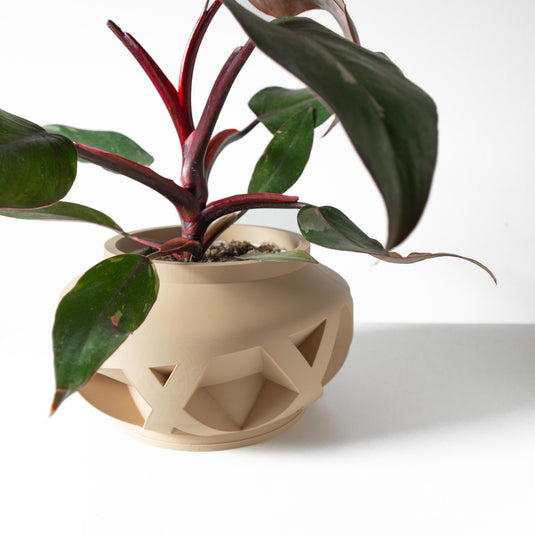 The Nomio Planter Pot with Drainage Tray | Modern and Unique Home Decor for Plants and Succulents