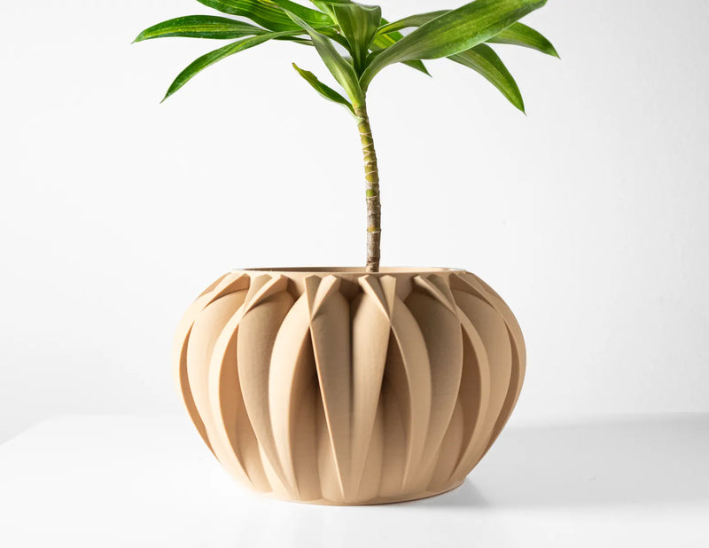 Load image into Gallery viewer, The Halden Planter Pot with Drainage Tray | Modern and Unique Home Decor for Plants and Succulents

