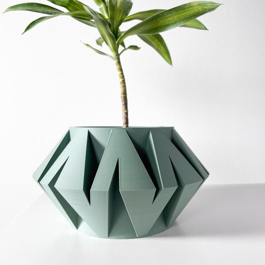 The Kovi Planter Pot with Drainage Tray | Modern and Unique Home Decor for Plants and Succulents