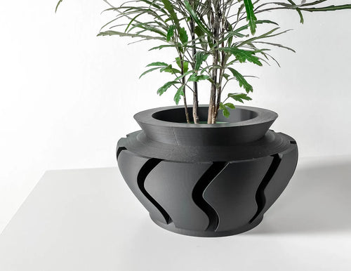 The Inero Planter Pot with Drainage Tray | Modern and Unique Home Decor for Plants and Succulents
