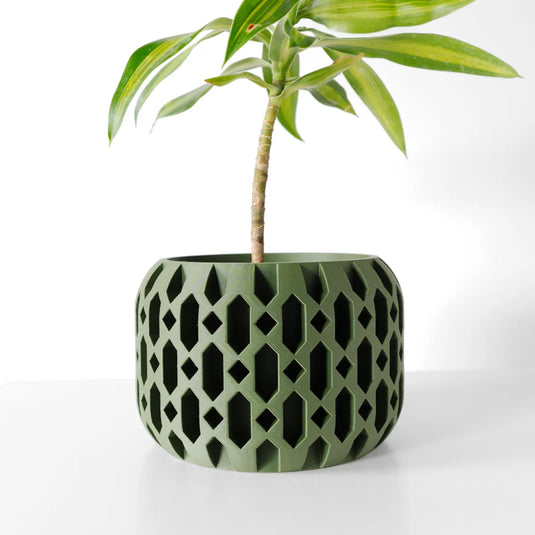 The Ritar Planter Pot with Drainage Tray | Modern and Unique Home Decor for Plants and Succulents
