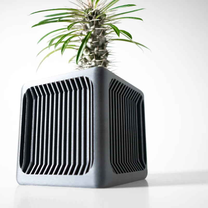 Load image into Gallery viewer, The Rovo Square Planter Pot with Drainage Tray | Modern and Unique Home Decor for Plants and Succulents
