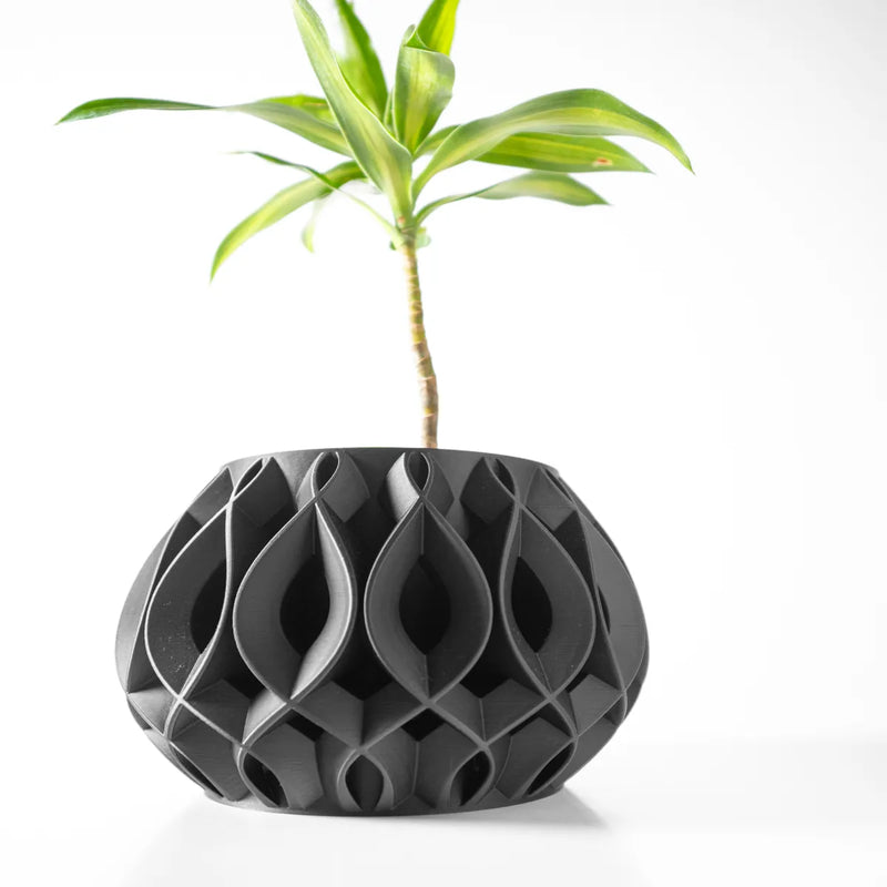 Load image into Gallery viewer, The Viris Planter Pot with Drainage Tray | Modern and Unique Home Decor for Plants and Succulents
