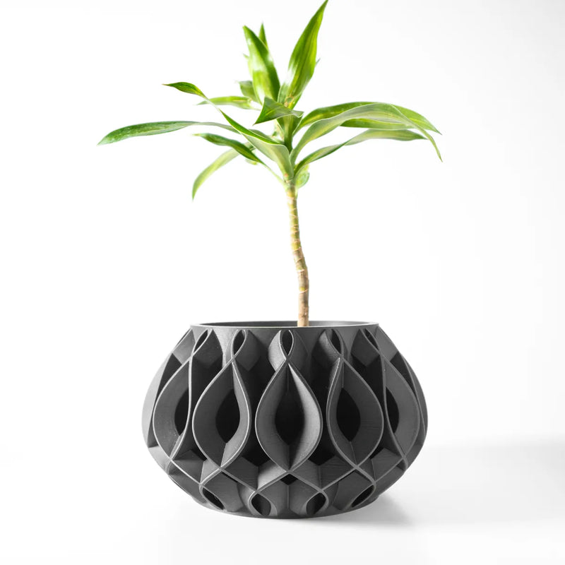Load image into Gallery viewer, The Viris Planter Pot with Drainage Tray | Modern and Unique Home Decor for Plants and Succulents
