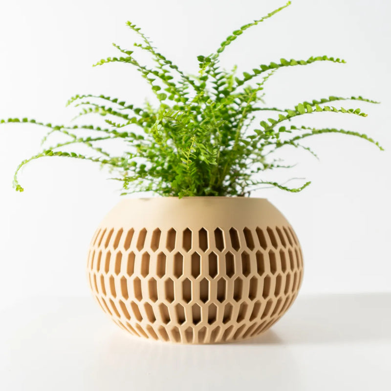 Load image into Gallery viewer, The Mervis Planter Pot with Drainage Tray | Modern and Unique Home Decor for Plants and Succulents
