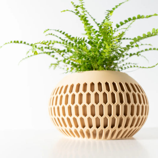 The Mervis Planter Pot with Drainage Tray | Modern and Unique Home Decor for Plants and Succulents