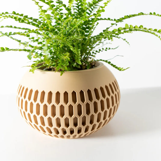 The Mervis Planter Pot with Drainage Tray | Modern and Unique Home Decor for Plants and Succulents