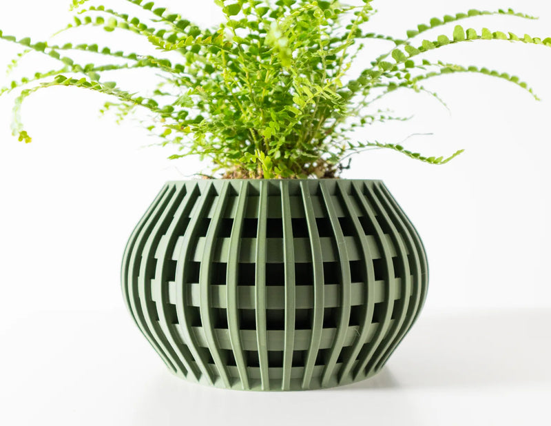 Load image into Gallery viewer, The Usio Planter Pot with Drainage Tray | Modern and Unique Home Decor for Plants and Succulents
