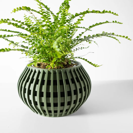 The Usio Planter Pot with Drainage Tray | Modern and Unique Home Decor for Plants and Succulents