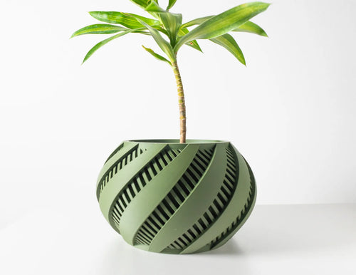 The Krato Planter Pot with Drainage Tray | Modern and Unique Home Decor for Plants and Succulents