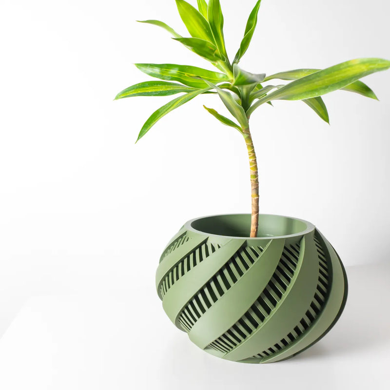 Load image into Gallery viewer, The Krato Planter Pot with Drainage Tray | Modern and Unique Home Decor for Plants and Succulents
