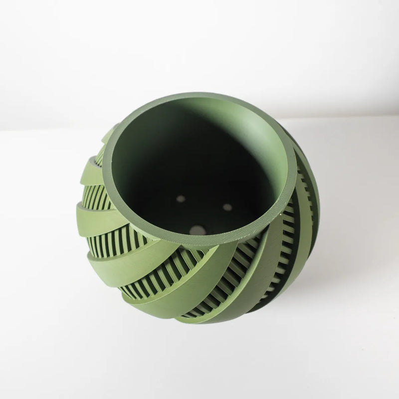 Load image into Gallery viewer, The Krato Planter Pot with Drainage Tray | Modern and Unique Home Decor for Plants and Succulents
