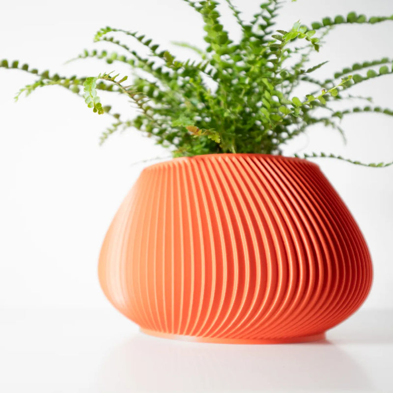 Load image into Gallery viewer, The Davi Planter Pot with Drainage Tray | Modern and Unique Home Decor for Plants and Succulents

