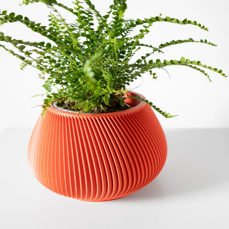 Load image into Gallery viewer, The Davi Planter Pot with Drainage Tray | Modern and Unique Home Decor for Plants and Succulents
