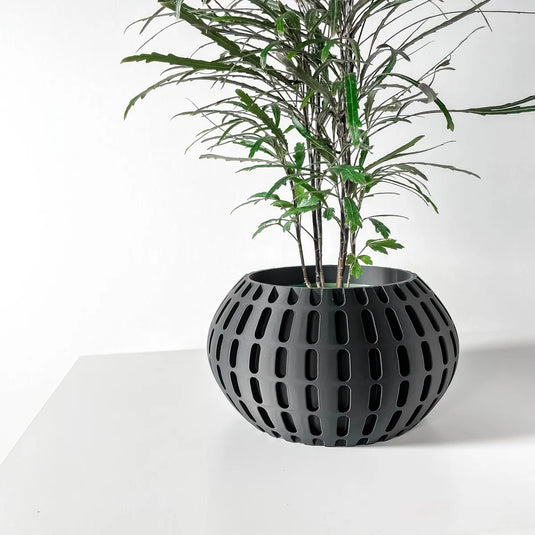 The Xander Planter Pot with Drainage Tray | Modern and Unique Home Decor for Plants and Succulents