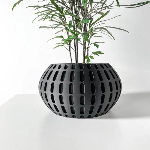 The Xander Planter Pot with Drainage Tray | Modern and Unique Home Decor for Plants and Succulents