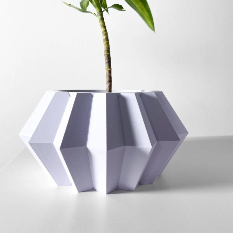 Load image into Gallery viewer, The Jun Planter Pot with Drainage Tray | Modern and Unique Home Decor for Plants and Succulents
