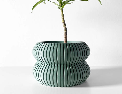 The Milo Planter Pot with Drainage Tray | Modern and Unique Home Decor for Plants and Succulents