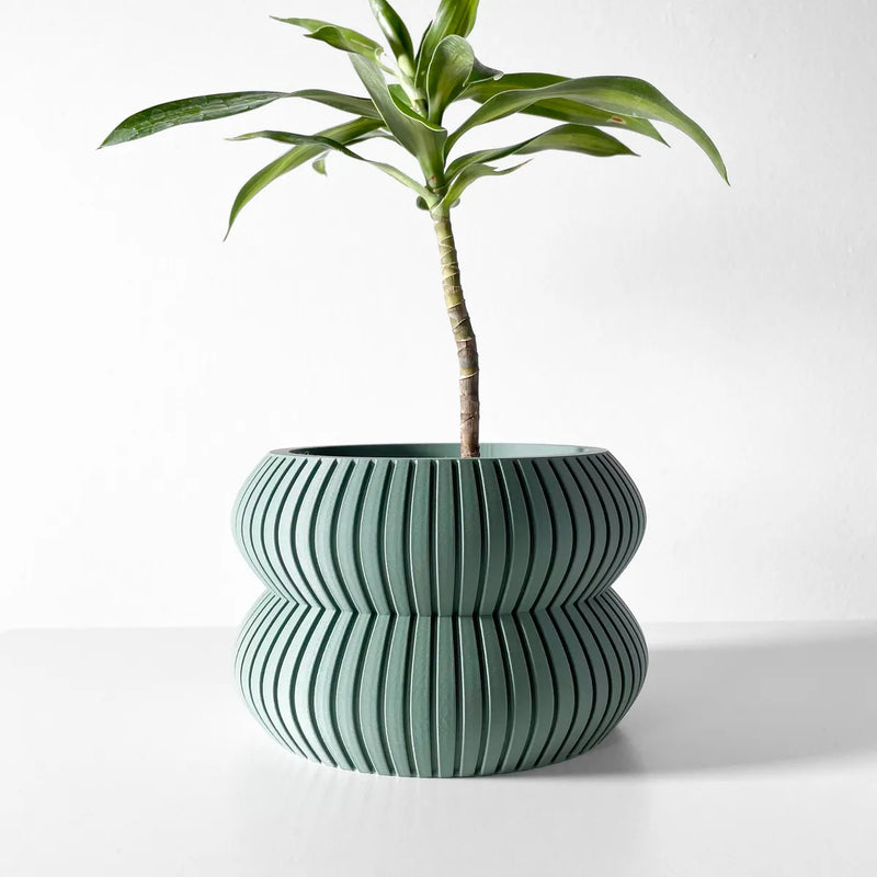 Load image into Gallery viewer, The Milo Planter Pot with Drainage Tray | Modern and Unique Home Decor for Plants and Succulents
