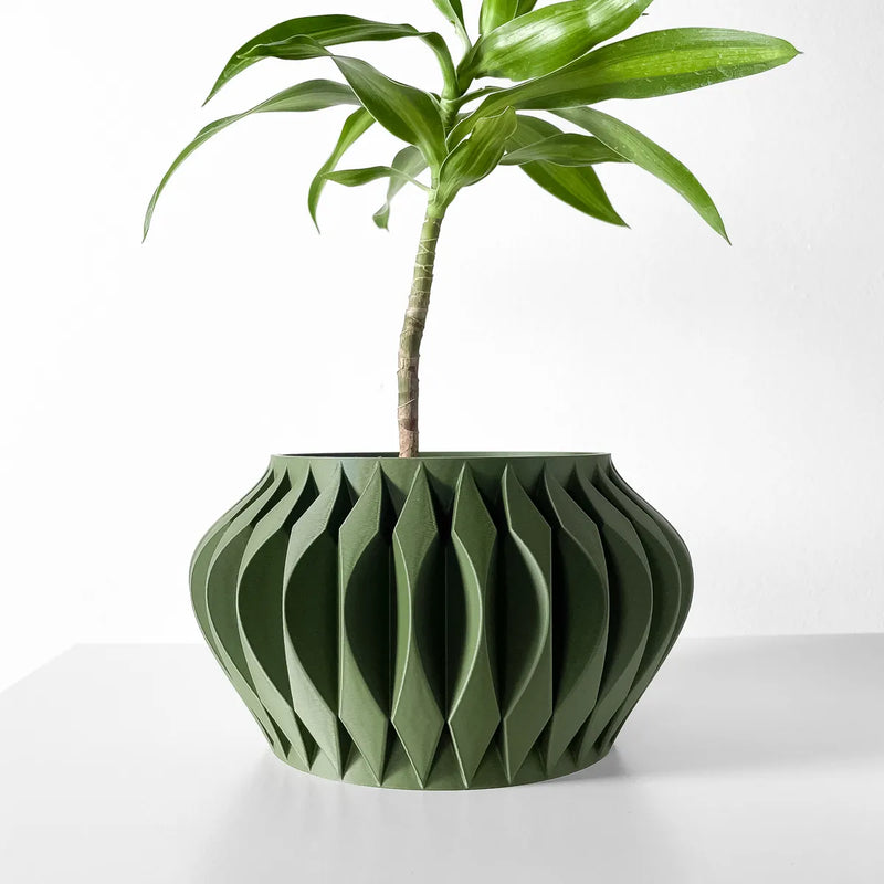Load image into Gallery viewer, The Sevi Planter Pot with Drainage Tray | Modern and Unique Home Decor for Plants and Succulents
