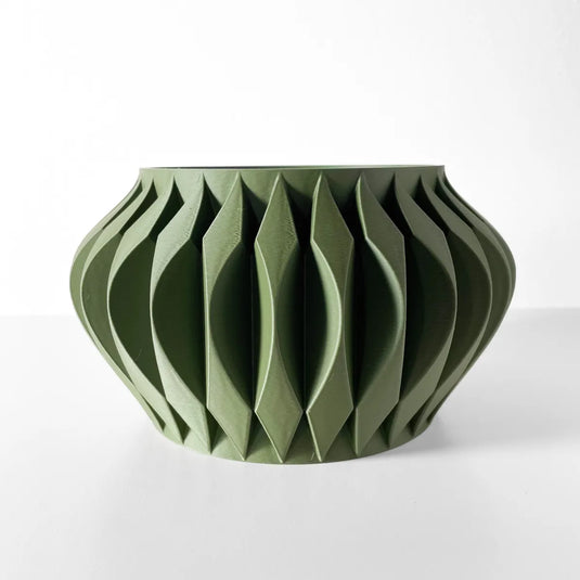 The Sevi Planter Pot with Drainage Tray | Modern and Unique Home Decor for Plants and Succulents
