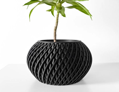 The Kio Planter Pot with Drainage Tray | Modern and Unique Home Decor for Plants and Succulents