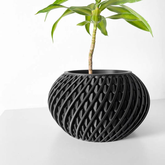 The Kio Planter Pot with Drainage Tray | Modern and Unique Home Decor for Plants and Succulents