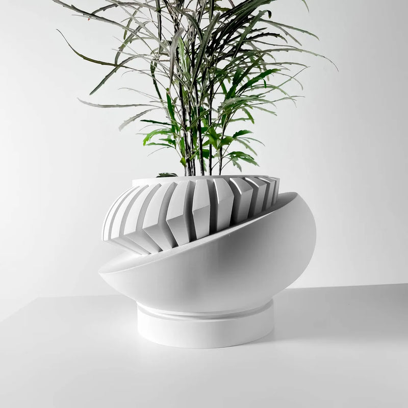 Load image into Gallery viewer, The Luxar Planter Pot with Drainage Tray | Modern and Unique Home Decor for Plants and Succulents
