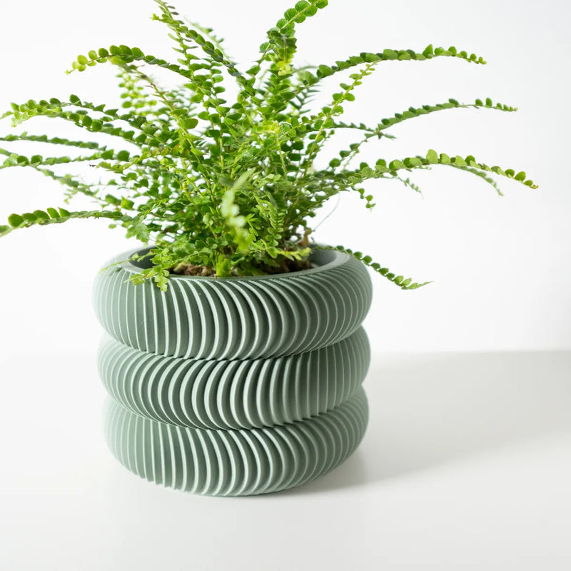 Load image into Gallery viewer, The Maro Planter Pot with Drainage Tray | Modern and Unique Home Decor for Plants and Succulents
