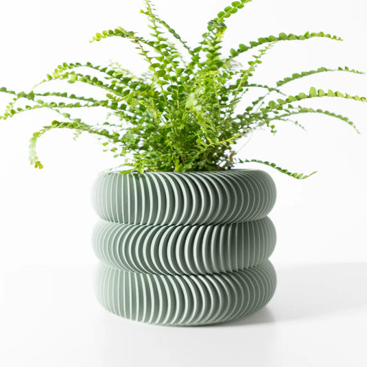 The Maro Planter Pot with Drainage Tray | Modern and Unique Home Decor for Plants and Succulents