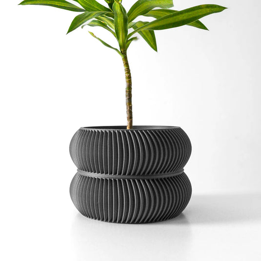 The Miko Planter Pot with Drainage Tray | Modern and Unique Home Decor for Plants and Succulents