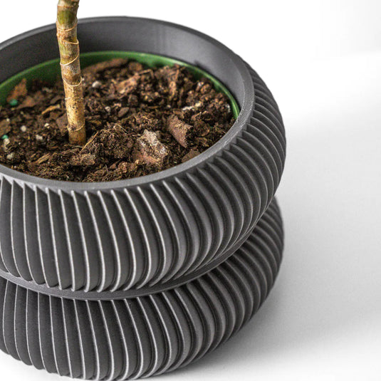 The Miko Planter Pot with Drainage Tray | Modern and Unique Home Decor for Plants and Succulents