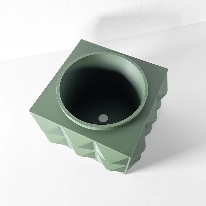 Load image into Gallery viewer, The Eldan Planter Pot with Drainage Tray | Modern and Unique Home Decor for Plants and Succulents
