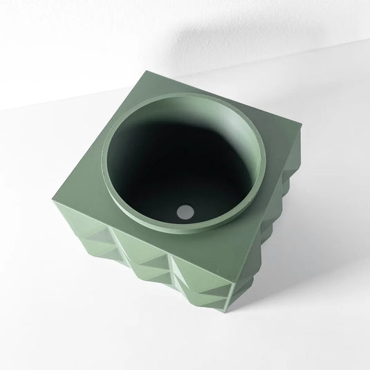 The Eldan Planter Pot with Drainage Tray | Modern and Unique Home Decor for Plants and Succulents