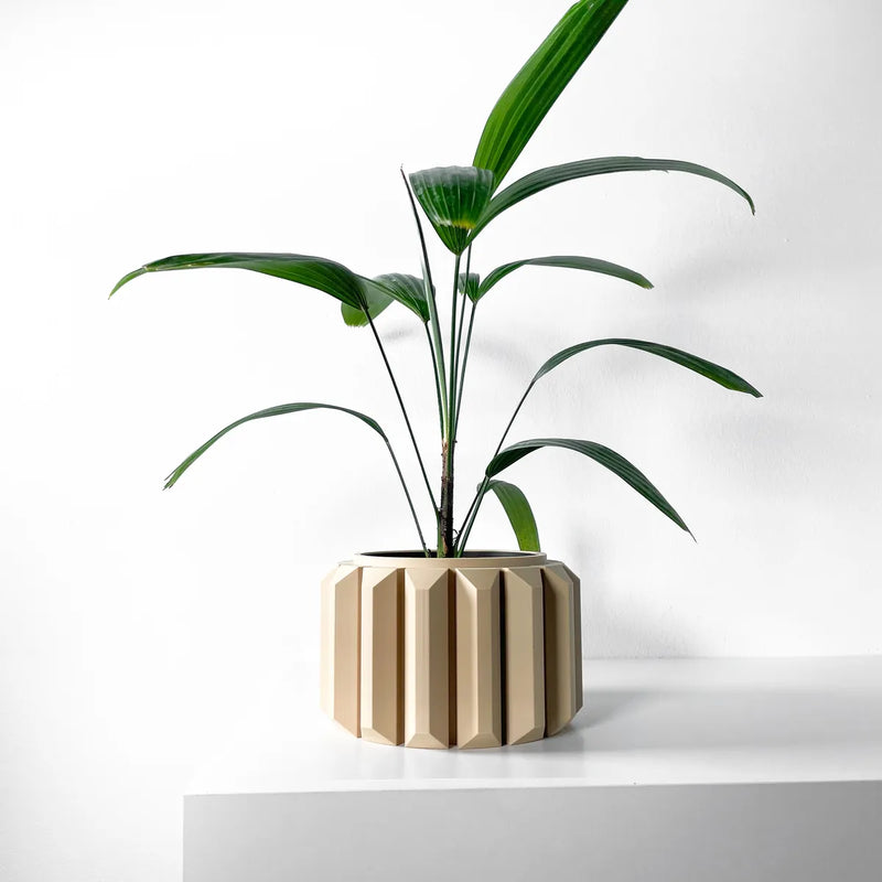 Load image into Gallery viewer, The Ferix Planter Pot with Drainage Tray | Modern and Unique Home Decor for Plants and Succulents
