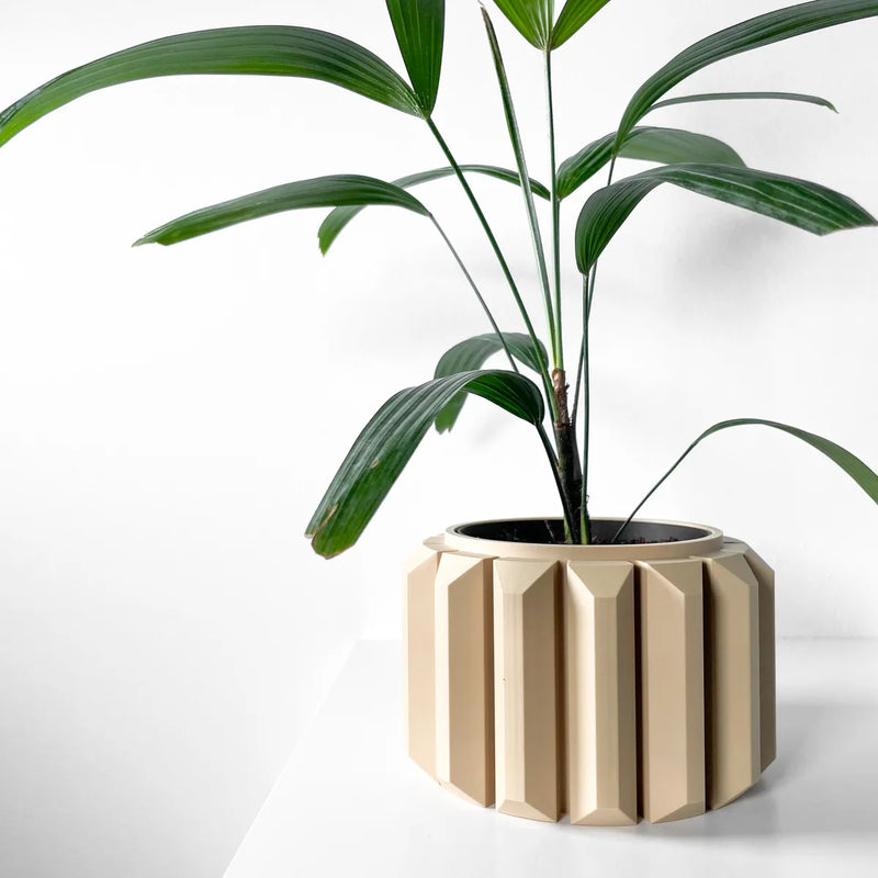 Load image into Gallery viewer, The Ferix Planter Pot with Drainage Tray | Modern and Unique Home Decor for Plants and Succulents
