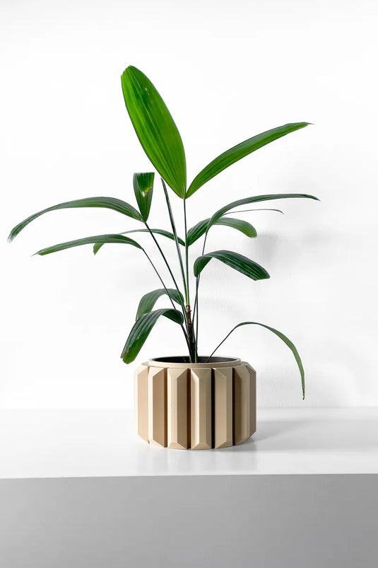 The Ferix Planter Pot with Drainage Tray | Modern and Unique Home Decor for Plants and Succulents