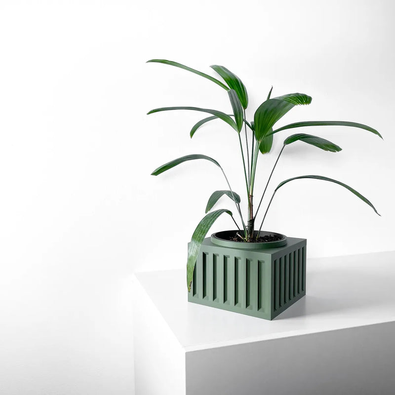 Load image into Gallery viewer, The Larix Planter Pot with Drainage Tray | Modern and Unique Home Decor for Plants and Succulents
