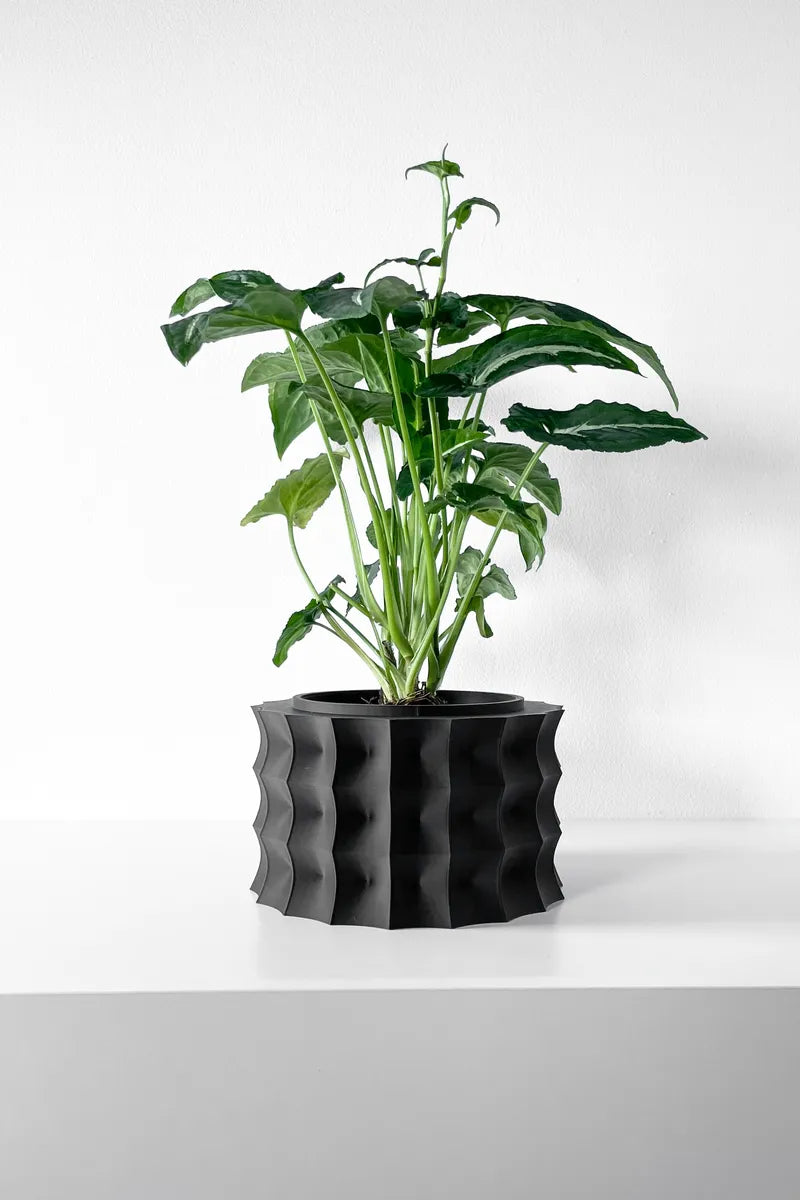 Load image into Gallery viewer, The Kivern Planter Pot with Drainage Tray | Modern and Unique Home Decor for Plants and Succulents
