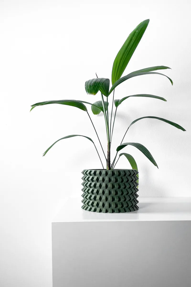 Load image into Gallery viewer, The Rilvo Planter Pot with Drainage Tray | Modern and Unique Home Decor for Plants and Succulents
