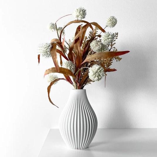 The Eres Vase, Modern and Unique Home Decor for Dried and Preserved Flower Arrangement