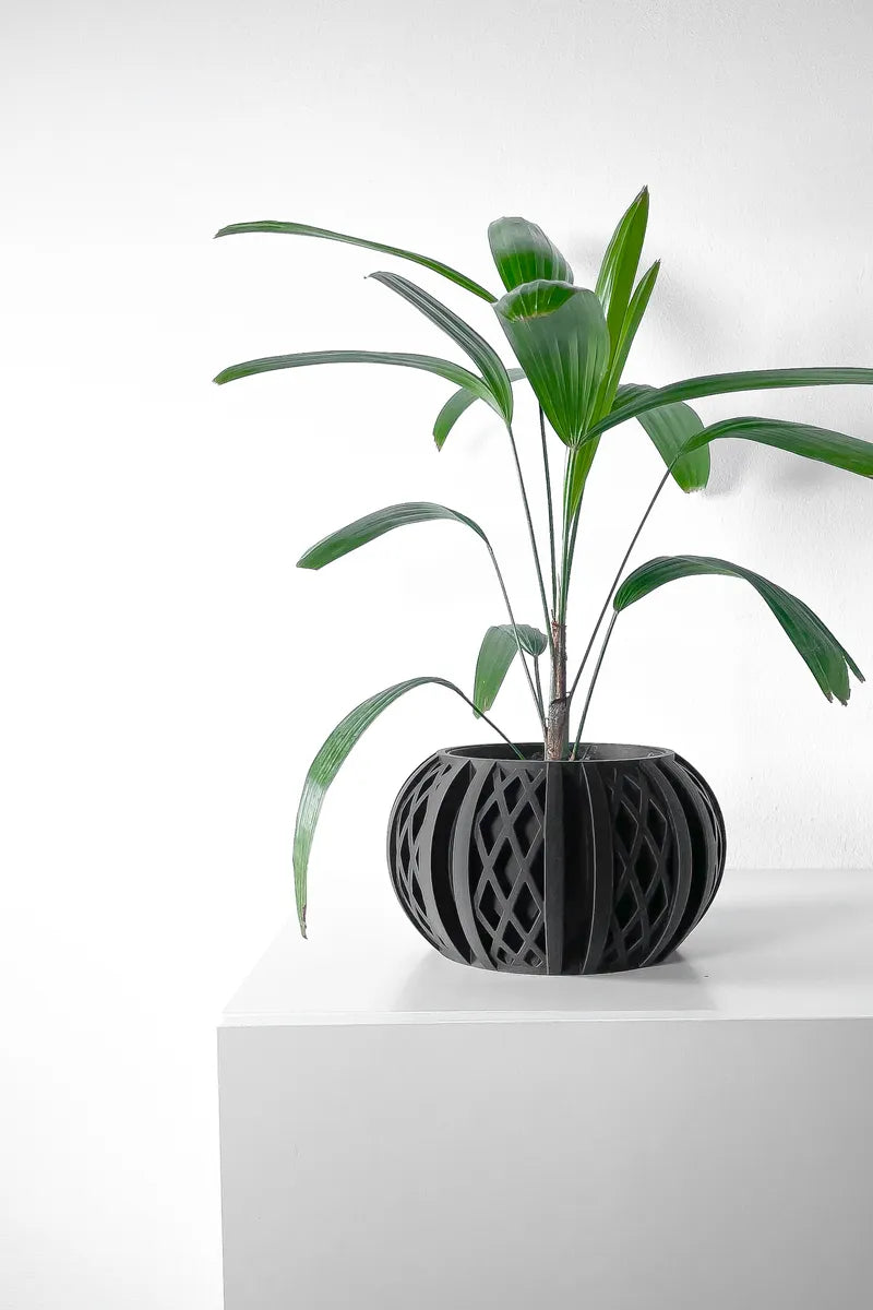 Load image into Gallery viewer, The Quivon Planter Pot with Drainage Tray | Modern and Unique Home Decor for Plants and Succulents
