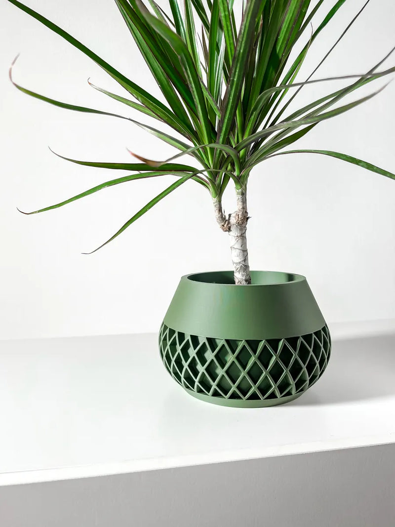Load image into Gallery viewer, The Elson Planter Pot with Drainage Tray | Modern and Unique Home Decor for Plants and Succulents

