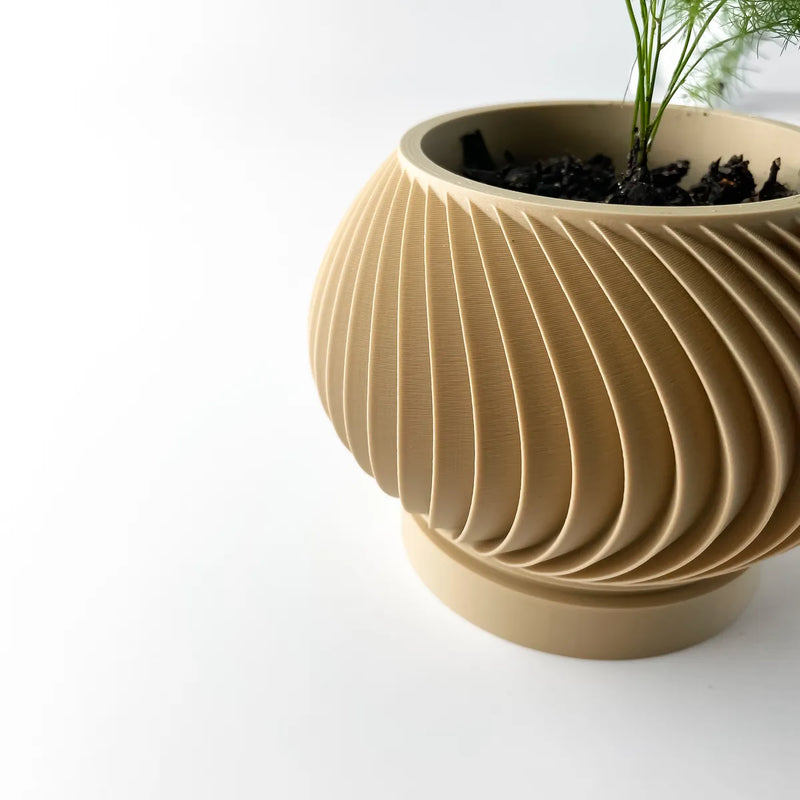 Load image into Gallery viewer, The Caleth Planter Pot with Drainage Tray | Modern and Unique Home Decor for Plants and Succulents

