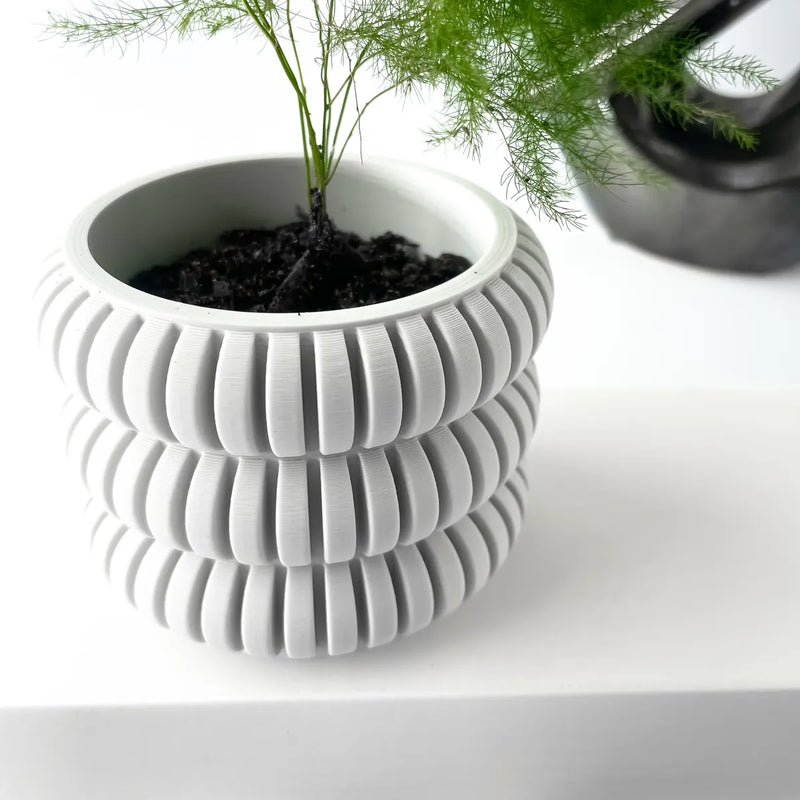 Load image into Gallery viewer, The Jevor Planter Pot with Drainage Tray | Modern and Unique Home Decor for Plants and Succulents
